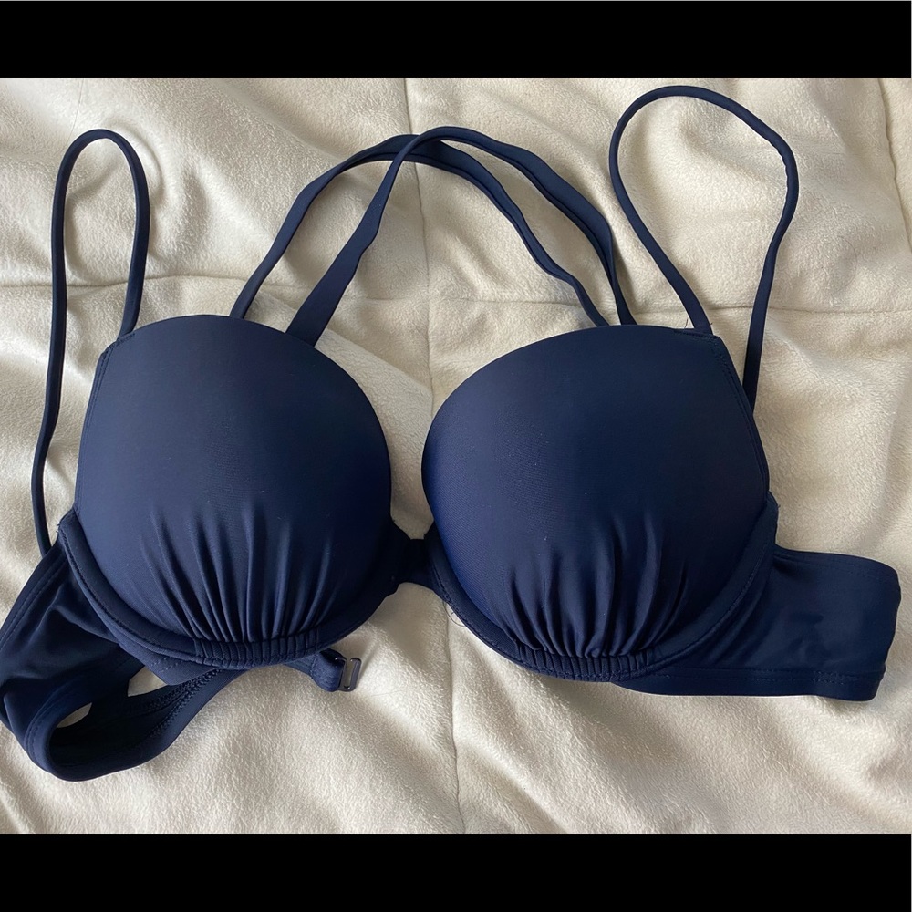 Aerie Navy Blue Bikini top 36B